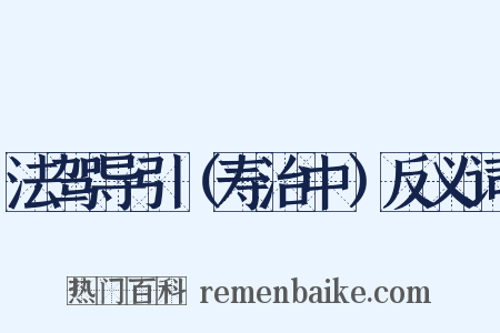 法驾导引（寿治中）反义词是什么意思的图片